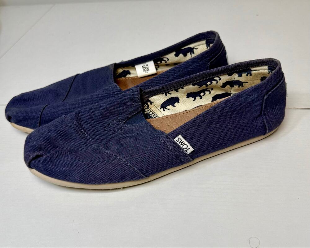 TOMS Alpargata Canvas Slip-On Navy US Size Women’s 10